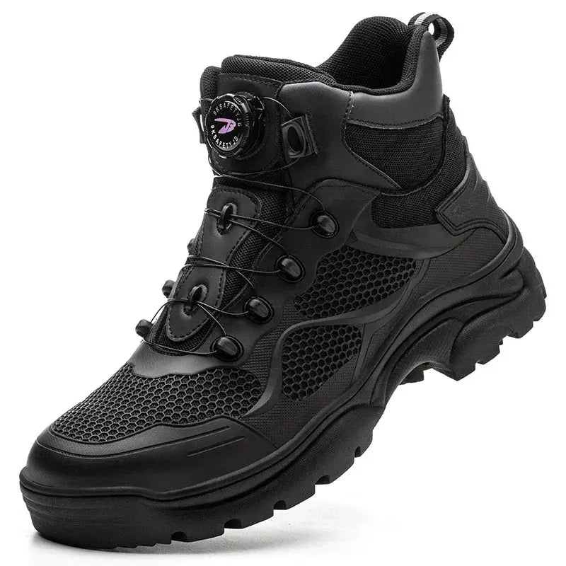 Shield Tread Durable Knob Lacing Boots for Safety 14:193#Black;200000124:100010482