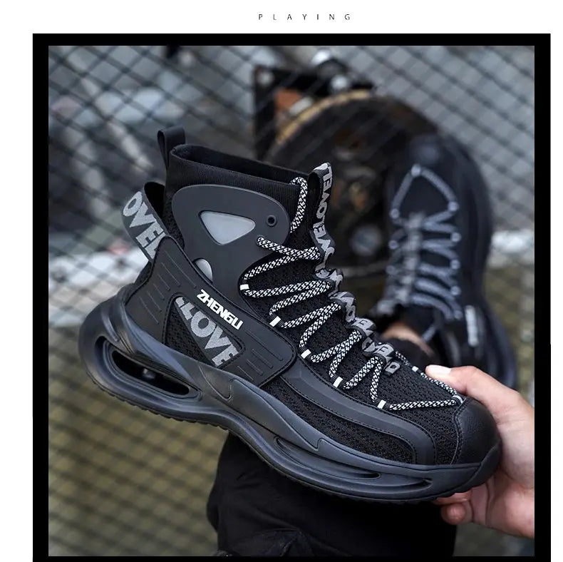 Shield Tread Lightweight Steel Toe Shoes for Safety 14:4602#Black 8819;200000124:200000898
