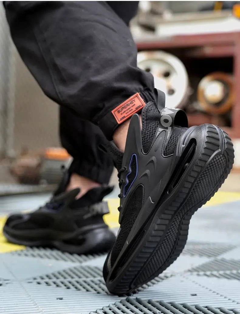 Shield Tread Lightweight Steel Toe Shoes for Safety 14:4602#Black 8819;200000124:200000898