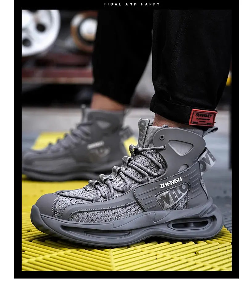 Shield Tread Lightweight Steel Toe Shoes for Safety 14:4602#Black 8819;200000124:200000898