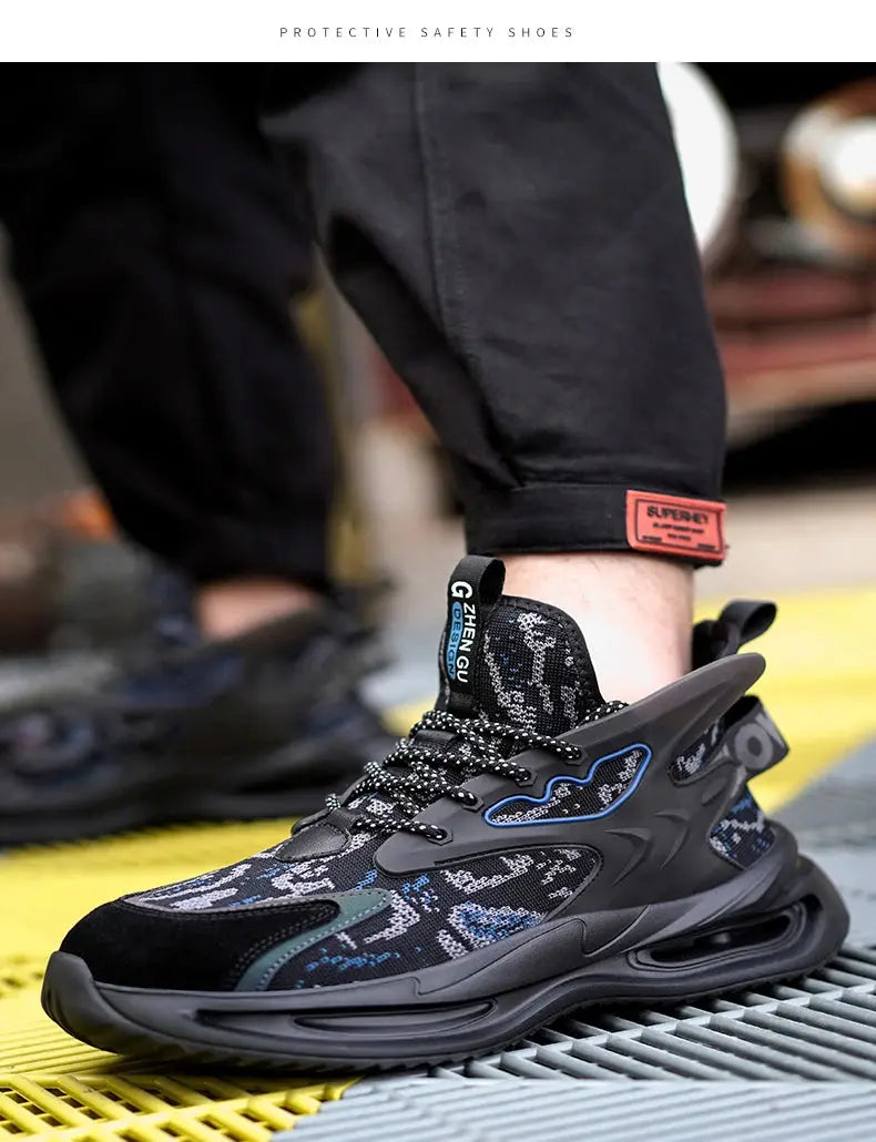 Shield Tread Lightweight Steel Toe Shoes for Safety 14:4602#Black 8819;200000124:200000898