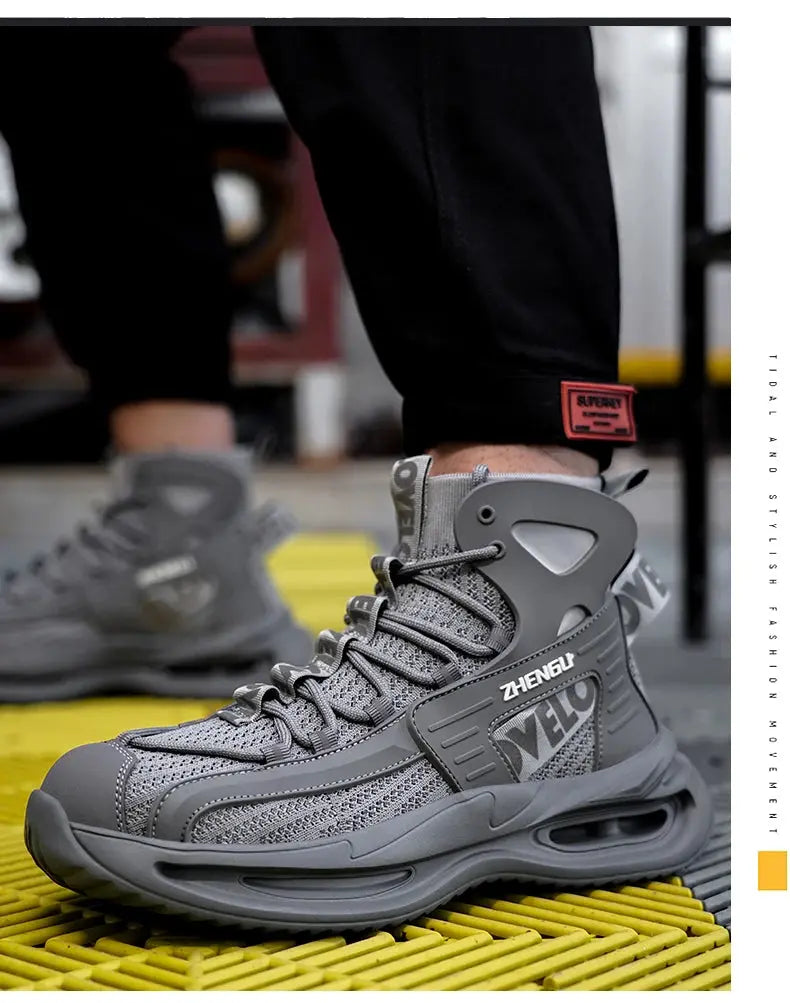 Shield Tread Lightweight Steel Toe Shoes for Safety 14:4602#Black 8819;200000124:200000898