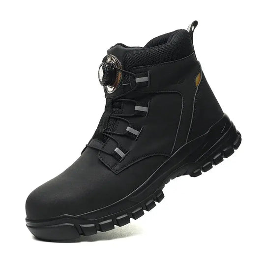 Shield Tread Rotating Button Safety Boots for Work 14:193#682 Black;200000124:200000364