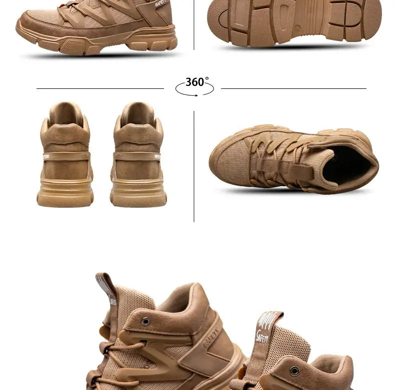 Shield Tread Slip-Resistant Safety Shoes for Work 14:771#Black;200000124:100010482