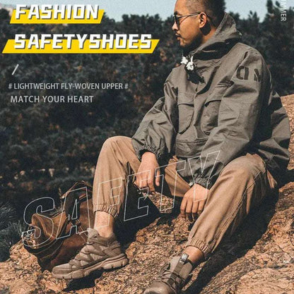 Shield Tread Slip-Resistant Safety Shoes for Work 14:771#Black;200000124:100010482