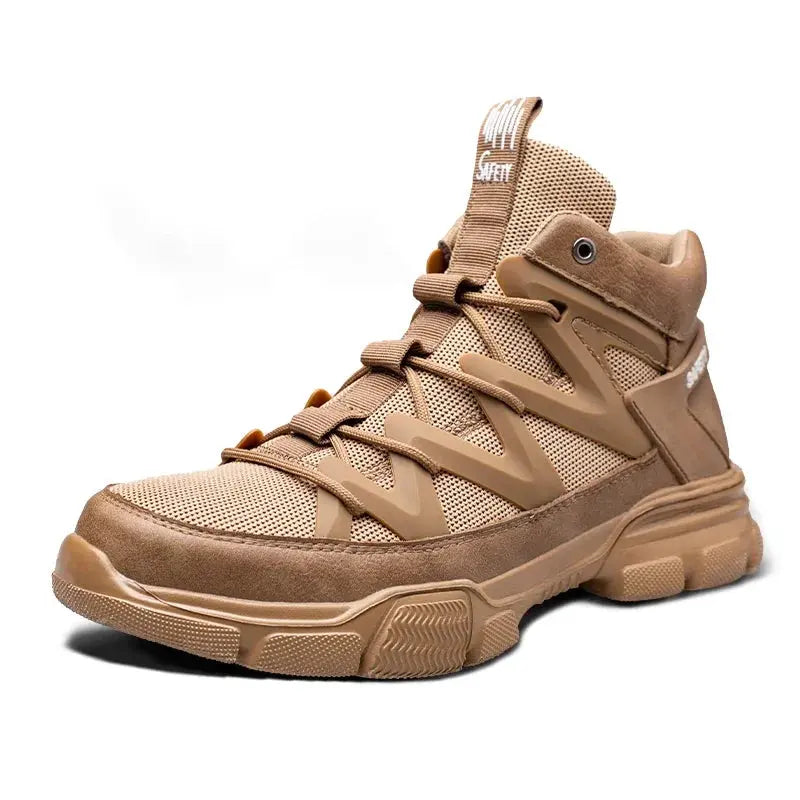 Shield Tread Slip-Resistant Safety Shoes for Work 14:4602#Brown;200000124:100010482