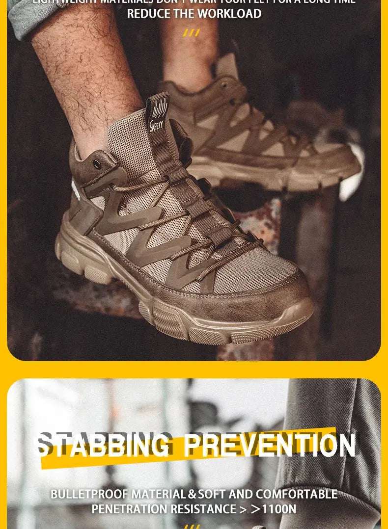Shield Tread Slip-Resistant Safety Shoes for Work 14:771#Black;200000124:100010482