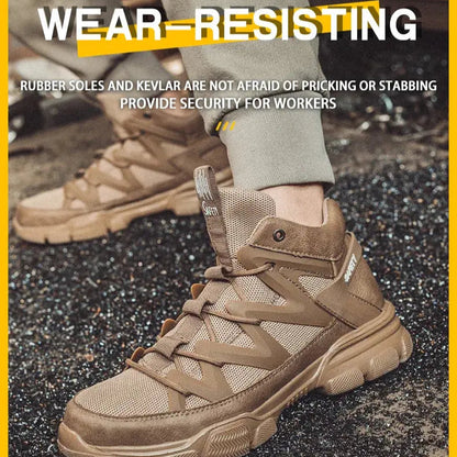 Shield Tread Slip-Resistant Safety Shoes for Work 14:771#Black;200000124:100010482