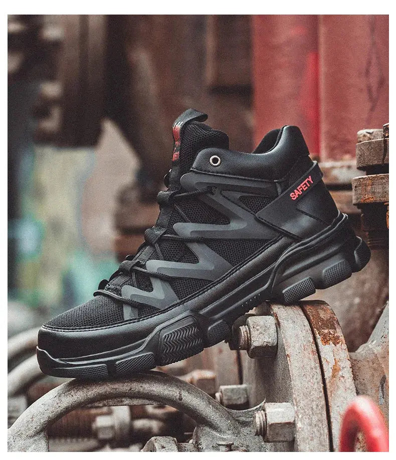 Shield Tread Slip-Resistant Safety Shoes for Work 14:771#Black;200000124:100010482