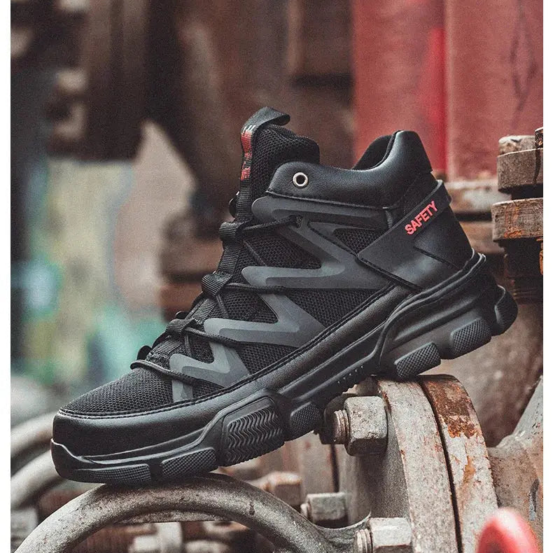 Shield Tread Slip-Resistant Safety Shoes for Work 14:771#Black;200000124:100010482