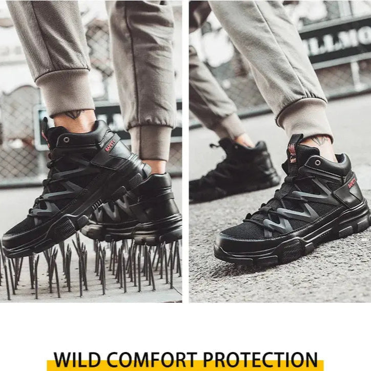 Shield Tread Slip-Resistant Safety Shoes for Work 14:771#Black;200000124:100010482