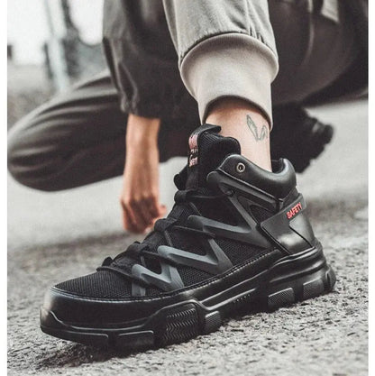 Shield Tread Slip-Resistant Safety Shoes for Work 14:771#Black;200000124:100010482
