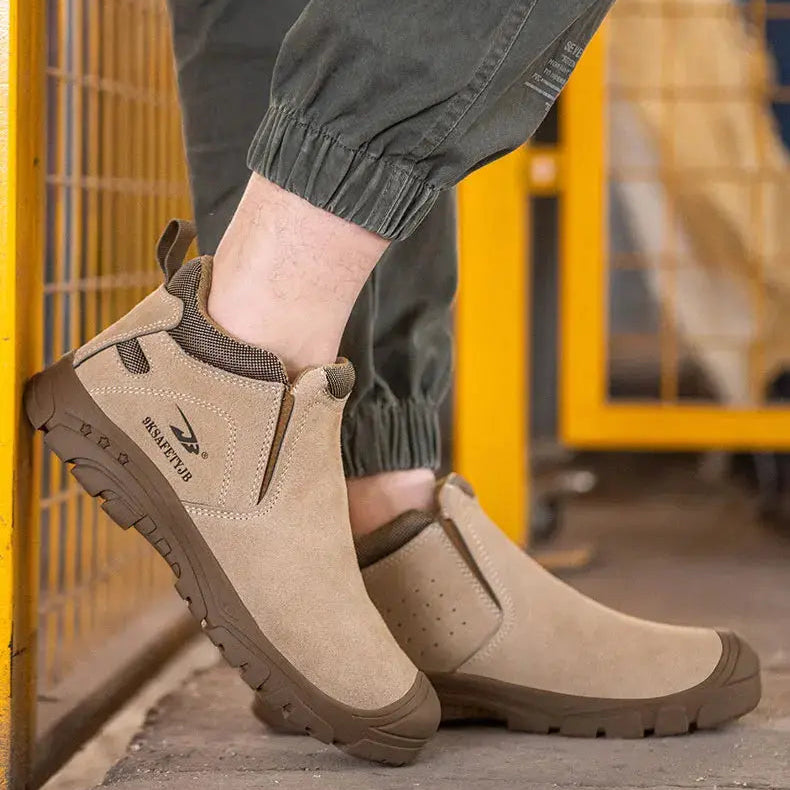 Shieldtread Low-Cut Safety Leather Steel Toe Work Shoes  (ProForge™ Stride) - Shield Tread