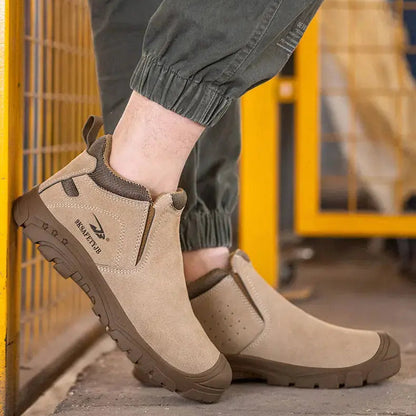 Shieldtread Low-Cut Safety Leather Steel Toe Work Shoes  (ProForge™ Stride) - Shield Tread