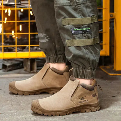 Shieldtread Low-Cut Safety Leather Steel Toe Work Shoes  (ProForge™ Stride) - Shield Tread