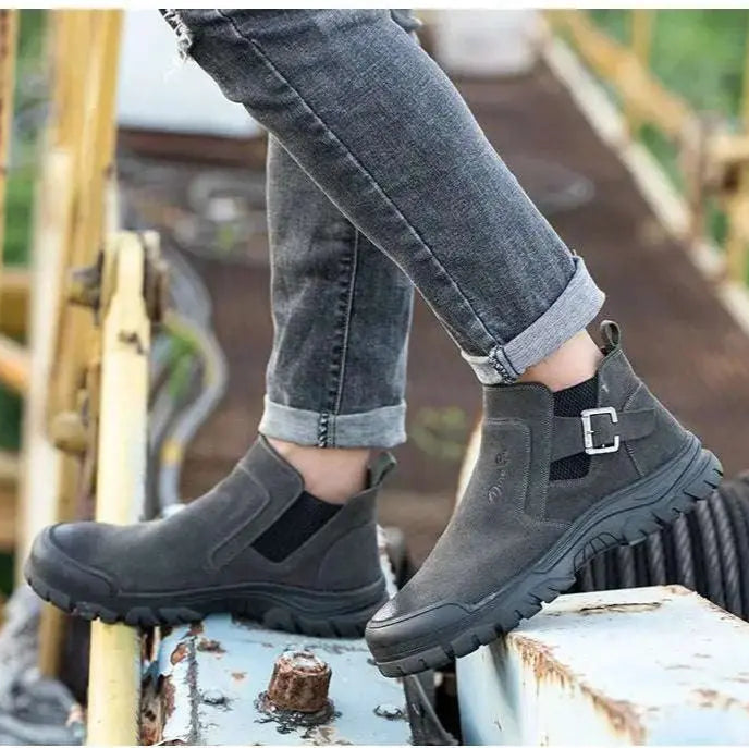 Shieldtread Low-Cut Safety Leather Steel Toe Work Shoes  (ProForge™ Stride) - Shield Tread