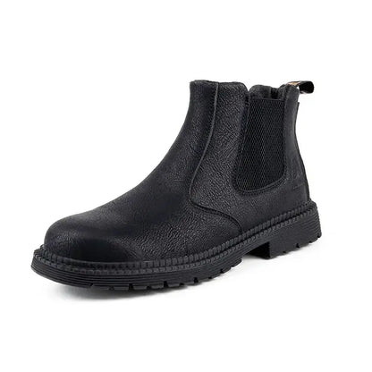 Shield Tread Waterproof Chelsea Steel Toe Work Boots 14:193#Black;200000124:200000334
